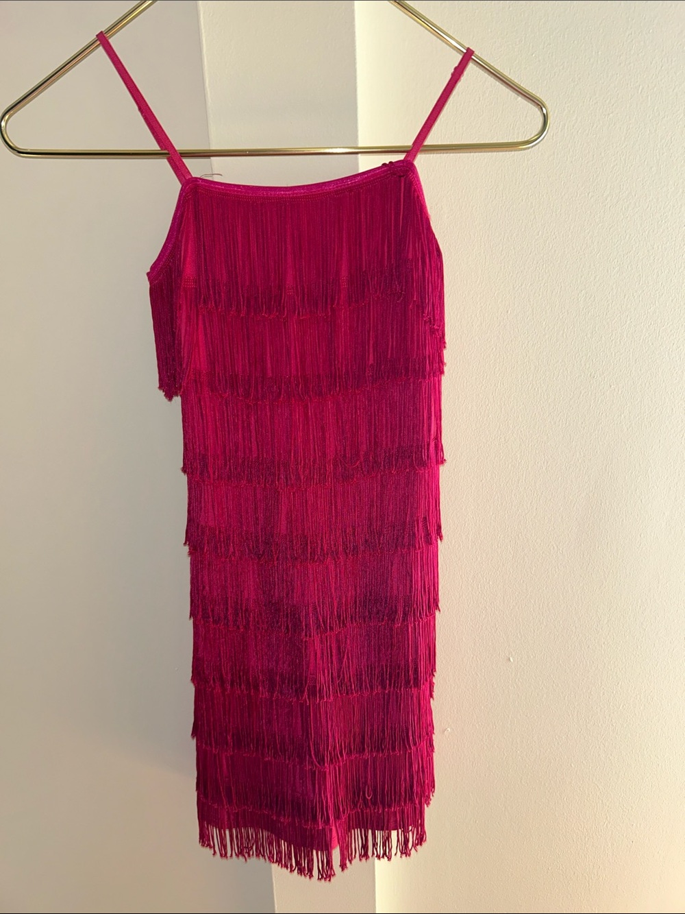 Un Deux Trois Hot Pink Fringe Dress